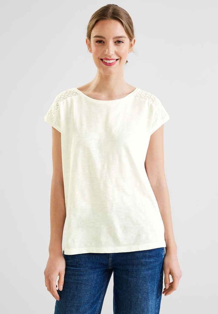 Shirt mit Spitzeneinsatz