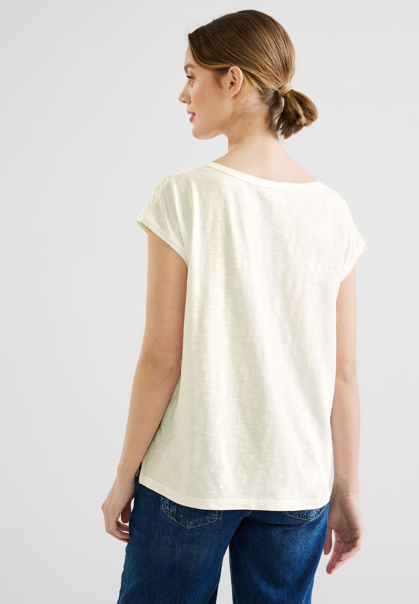 Shirt mit Spitzeneinsatz