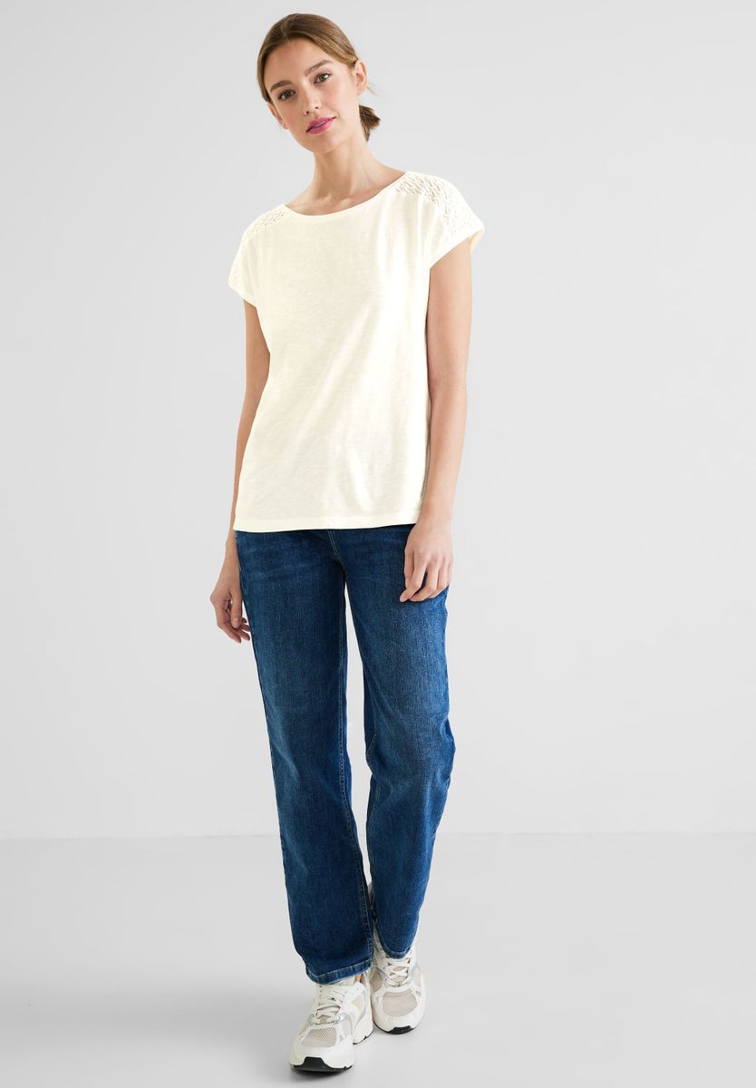 Shirt mit Spitzeneinsatz
