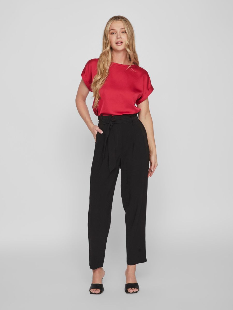 VIELLETTE S/S SATIN TOP - NOOS