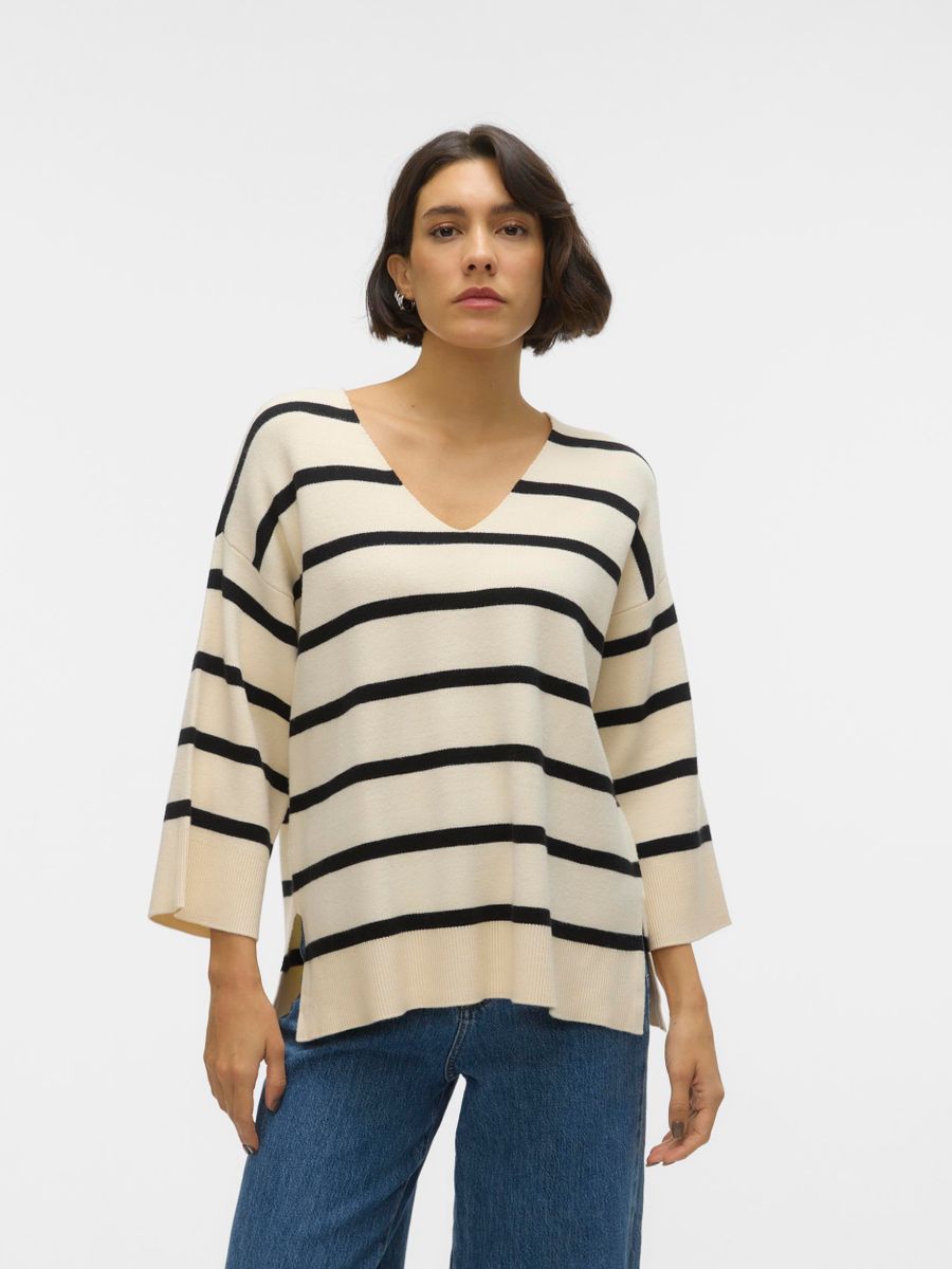 VMSABA 3/4 V-NCK STRIPE PULLOVER GA NOOS