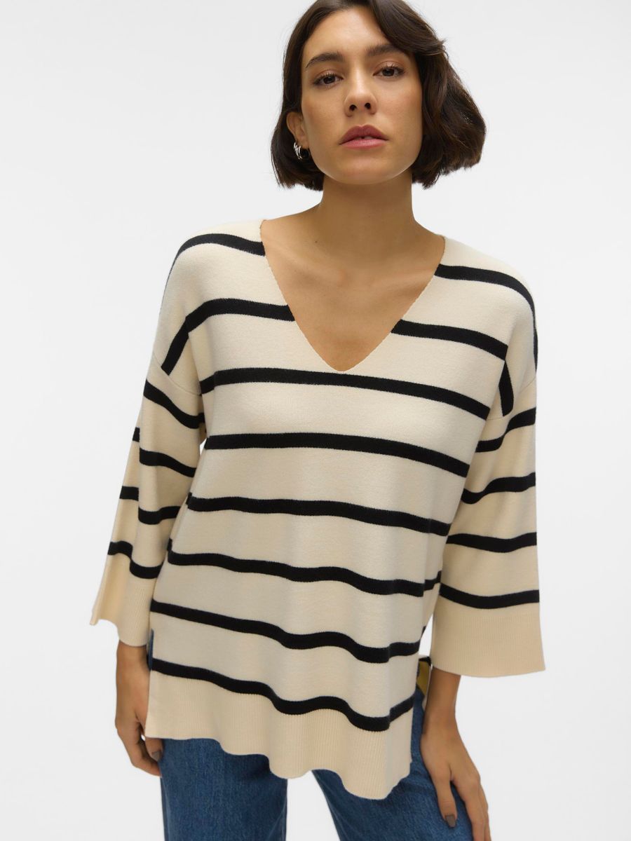 VMSABA 3/4 V-NCK STRIPE PULLOVER GA NOOS