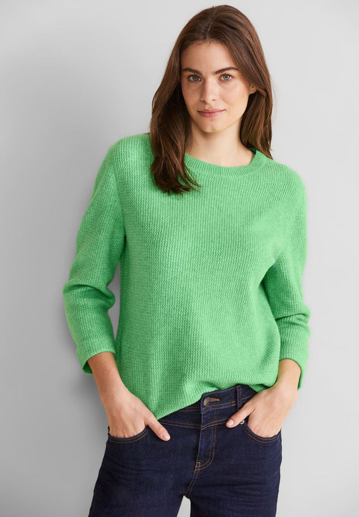 Melange Strickpullover