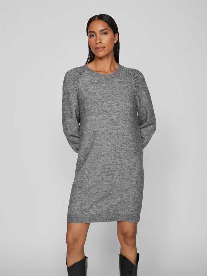 VIELLA L/S O-NECK RAGLAN KNIT DRESS/BF