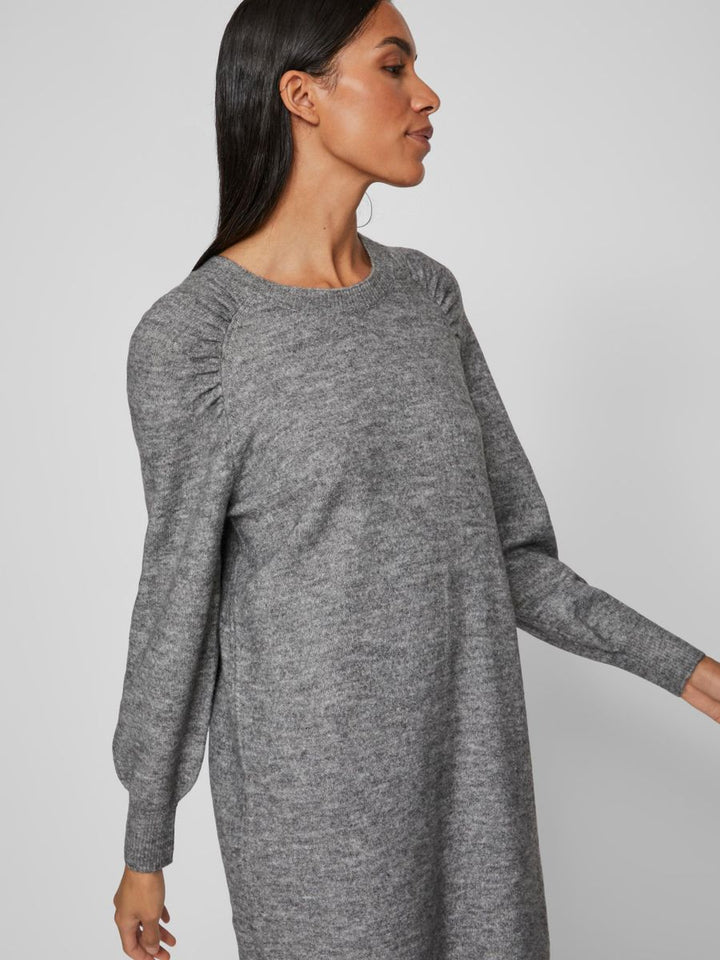 VIELLA L/S O-NECK RAGLAN KNIT DRESS/BF