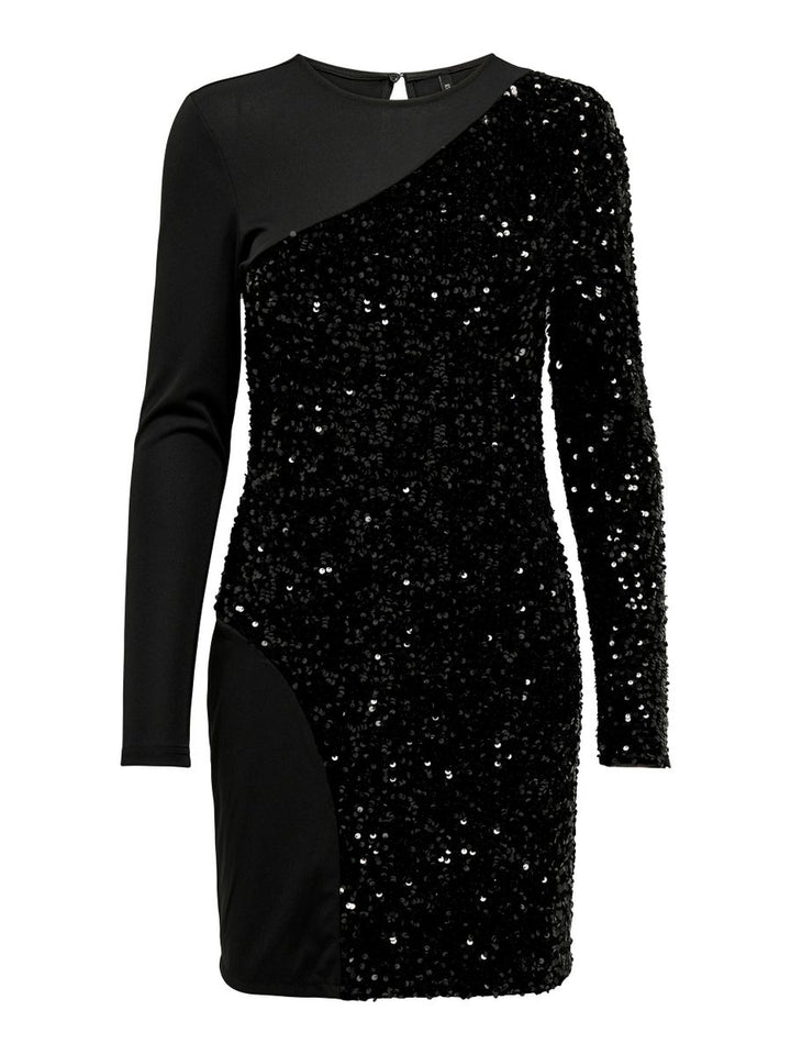 ONLCONFIDENCE L/S SEQUINS MIX DRESS JRS