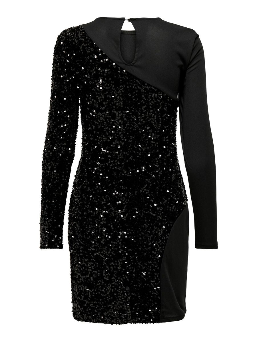 ONLCONFIDENCE L/S SEQUINS MIX DRESS JRS