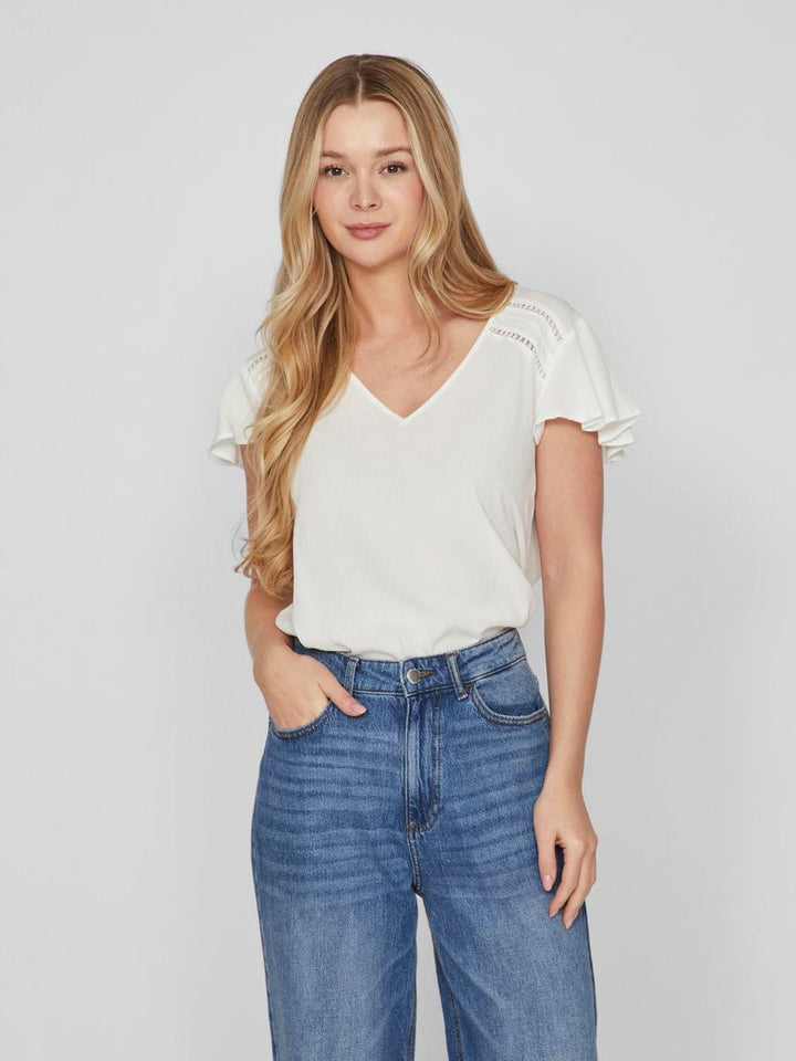 VIMESA TAPE DETAIL S/S TOP - NOOS