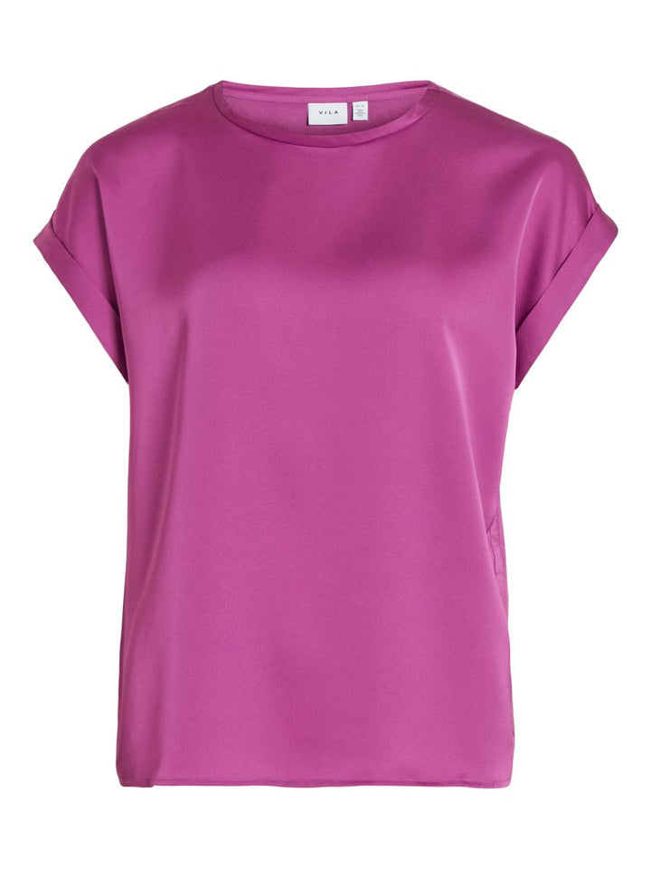 VIELLETTE S/S SATIN TOP - NOOS