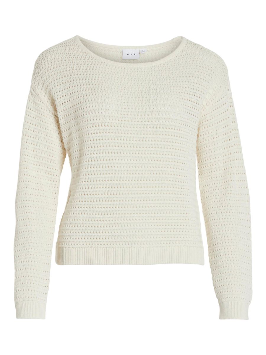 VIBELLISINA BOATNECK L/S KNIT TOP - NOOS