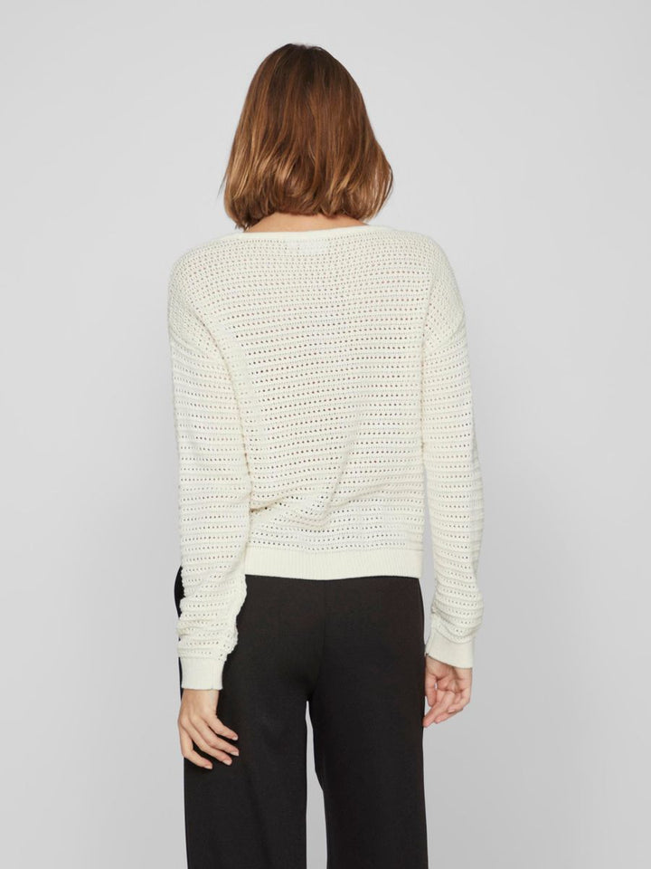 VIBELLISINA BOATNECK L/S KNIT TOP - NOOS