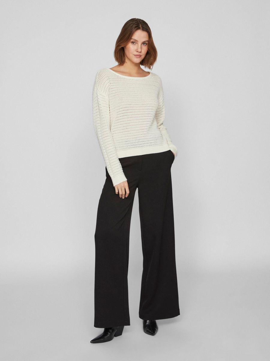 VIBELLISINA BOATNECK L/S KNIT TOP - NOOS